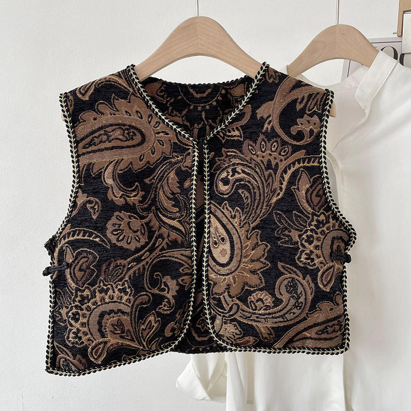 Spring And Summer New Ethnic Style Retro Small Shawl Women's Outer Vest Embroidered Vest