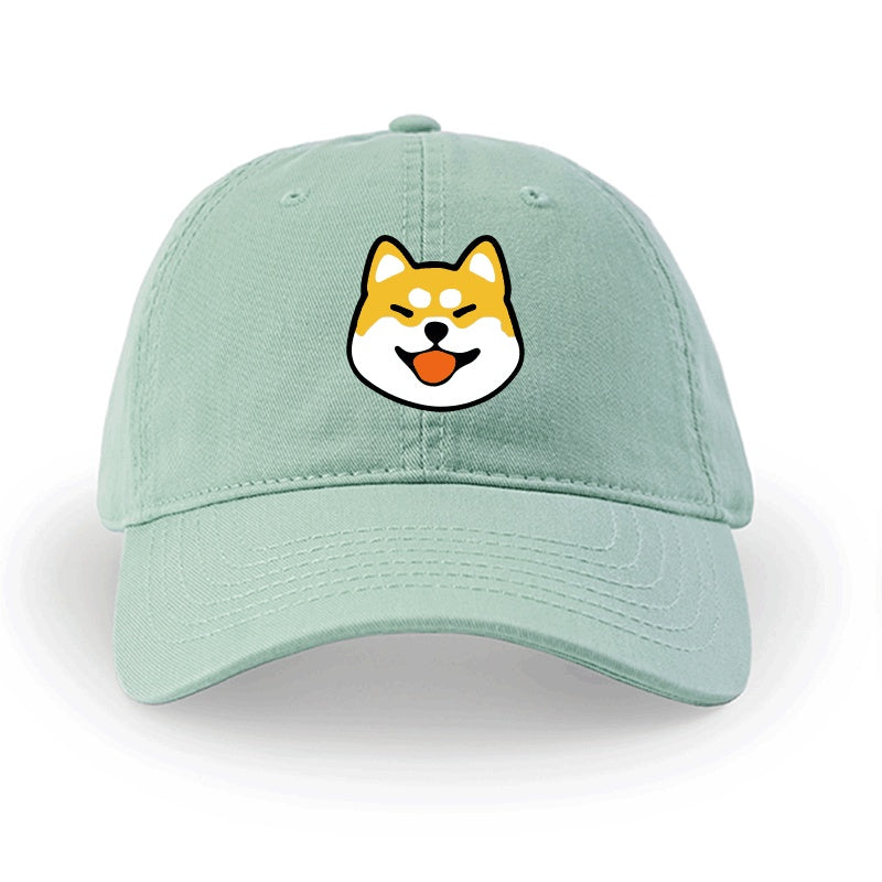 Men And Women Simple Cotton Shiba Inu Pattern Hat