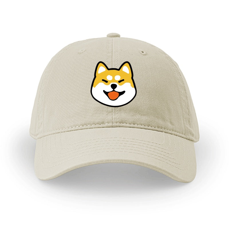 Men And Women Simple Cotton Shiba Inu Pattern Hat