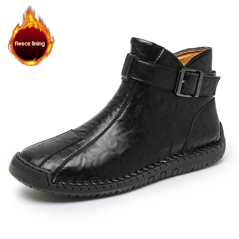 Cross-border Foreign Trade Hot Genuine Leather High-top Casual Men's Leather Boots