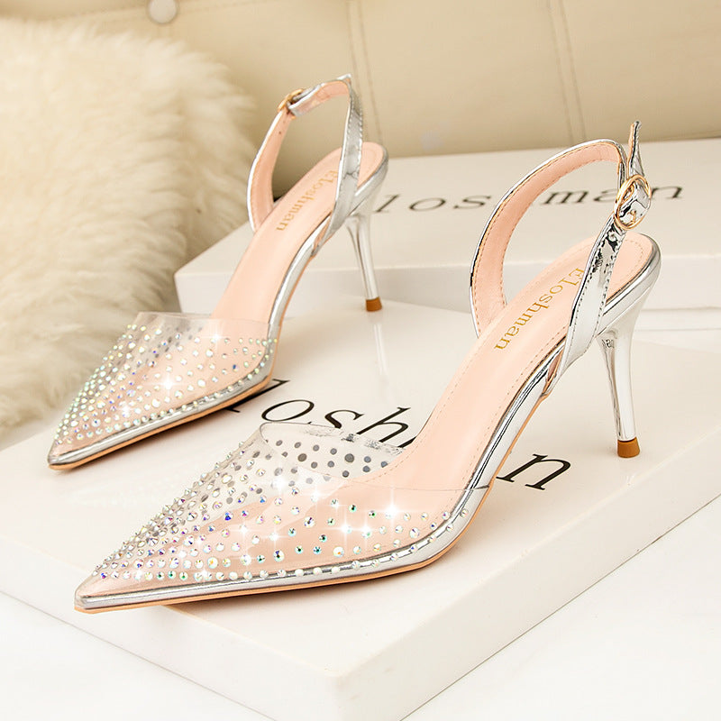 Women's Fashion Simple Pointed Low-cut High Heels