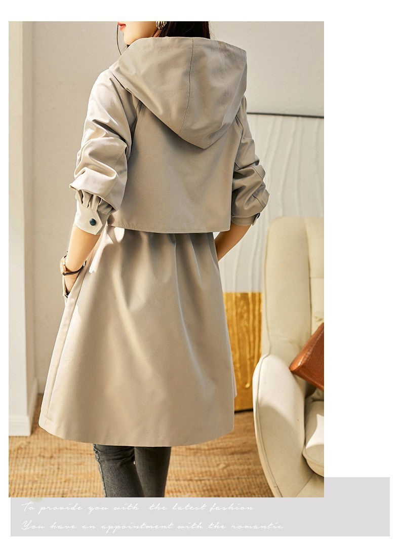 Women's Spring And Autumn Windbreaker Korean Fashion Overcoat