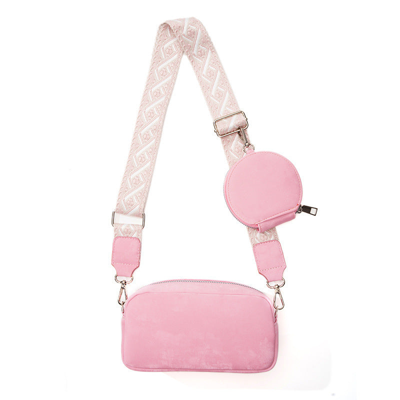 Candy Color Women's Shoulder Messenger Bag Wide Shoulder Strap Mother Bag