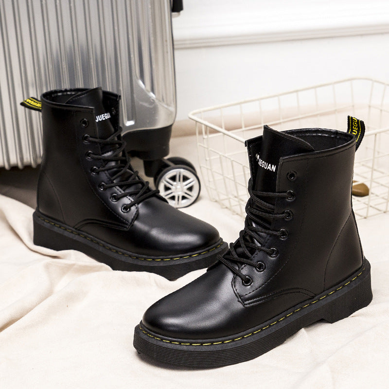 Fashion Casual Women's Shoes Student Comfortable Platform High-top PU Women's Dr Martens Boots