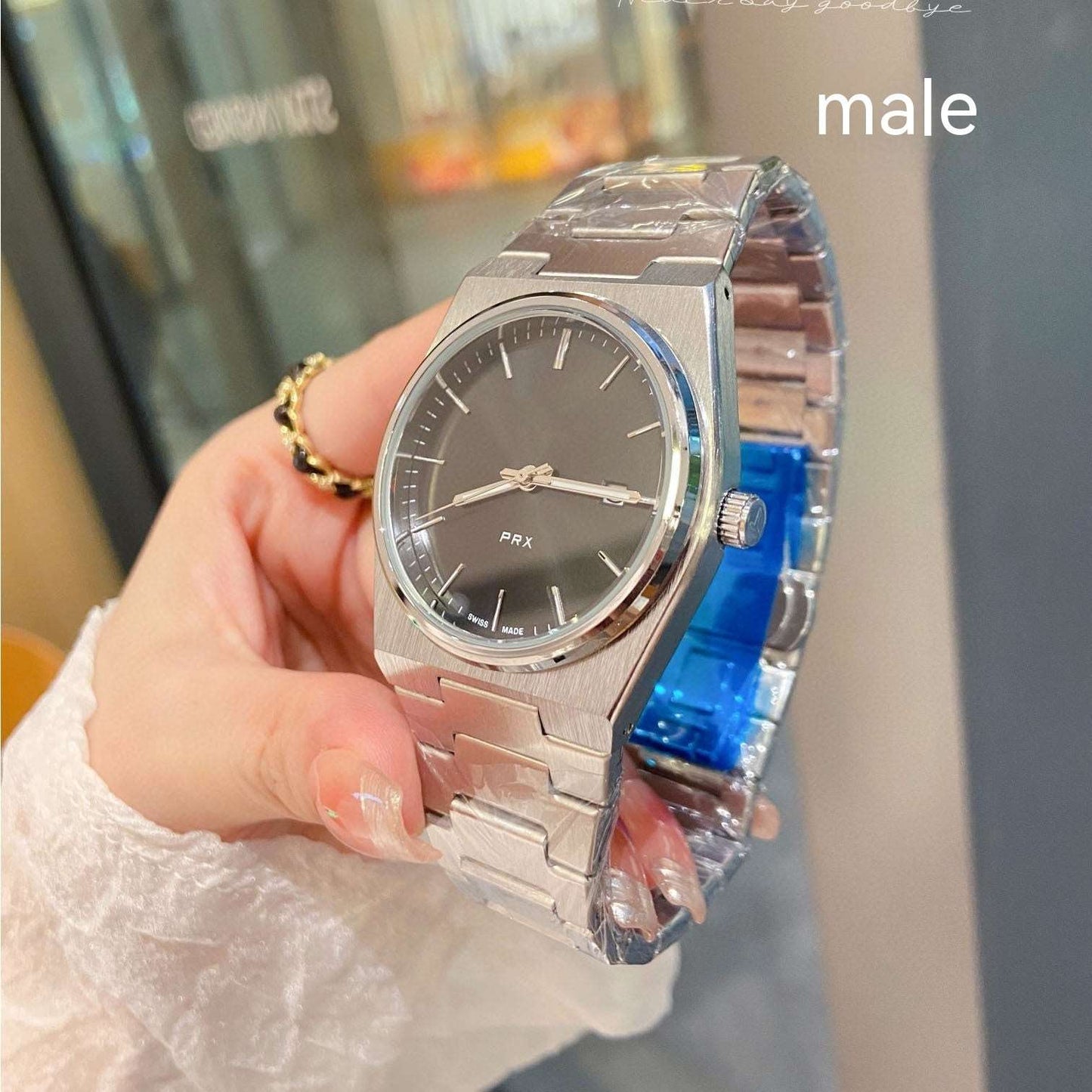 Calendar Quartz Ice Blue Watch Couple