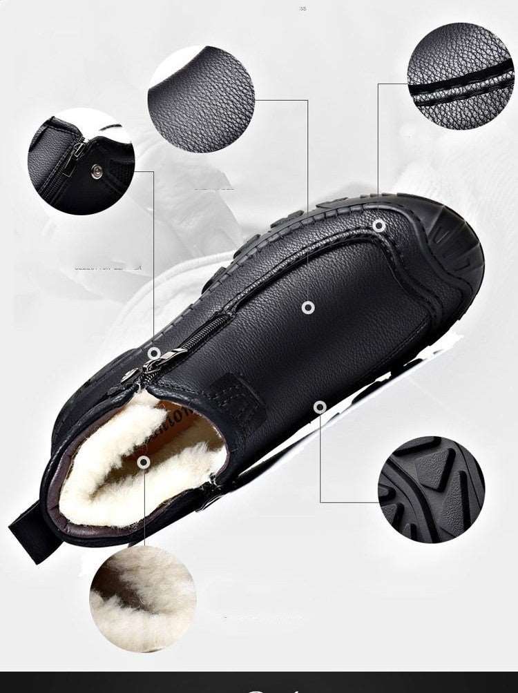 Cotton Shoes For Men With Plush Insulation