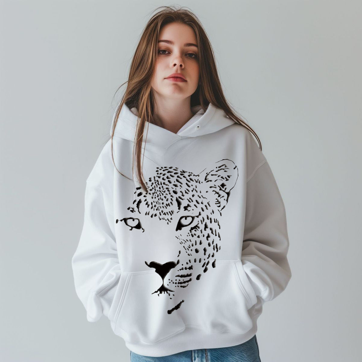 Design Leopard Print Fashion 3D Digital Sweater