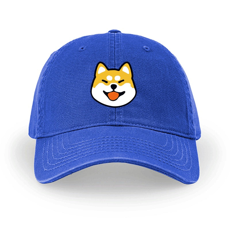 Men And Women Simple Cotton Shiba Inu Pattern Hat