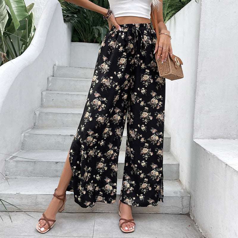 Beautiful Fashion Loose Casual Fashion Printed Wide-leg Pants