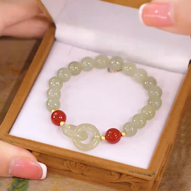 Ring Buckle Chalcedony Simple Bracelet Bracelet Female Light Luxury