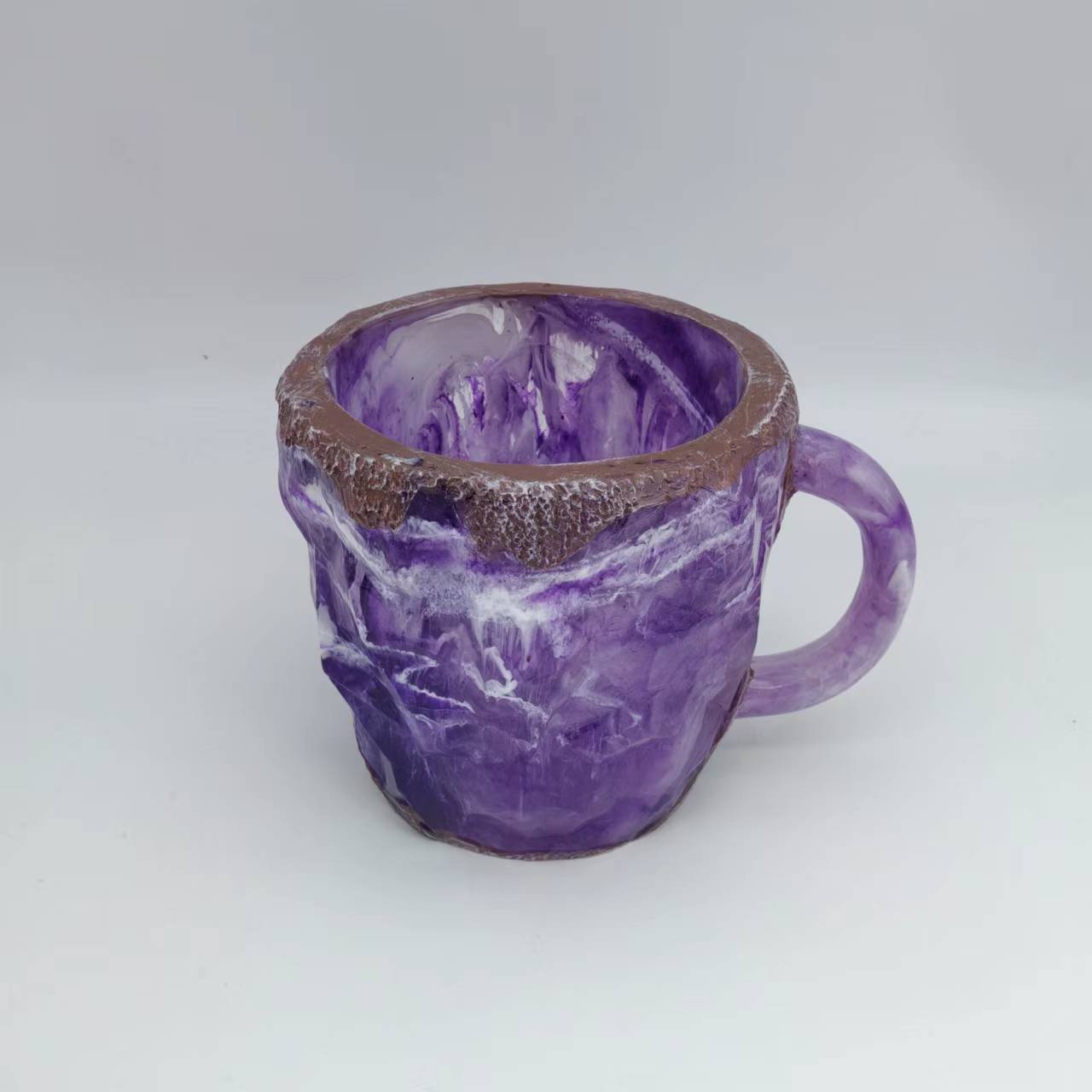 400ml Resin Mineral Crystal Coffee Mug: Elegant Cup for Home & Workplace Decor