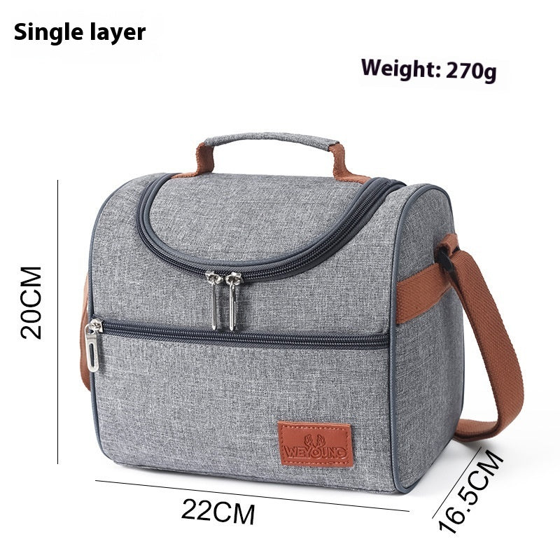 Double-layer Refrigerated Fruit Shoulder Picnic Bag