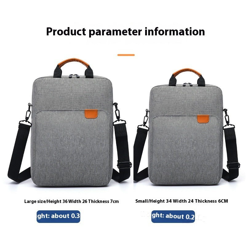 Laptop Flat Shoulder Messenger Simple Shockproof Storage Bag