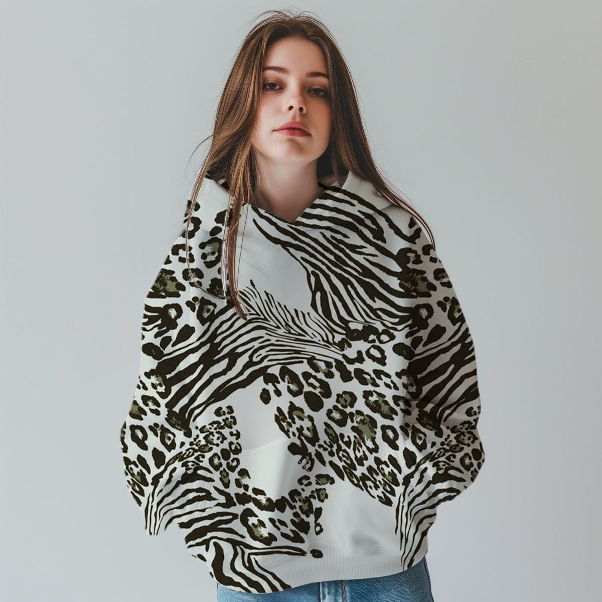 Design Leopard Print Fashion 3D Digital Sweater