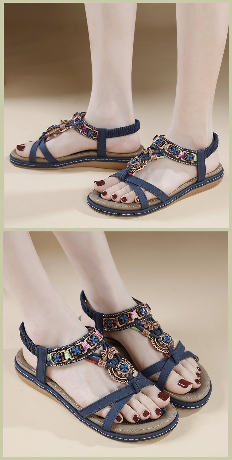 Flower Comfortable Casual Beach Flat Sandals