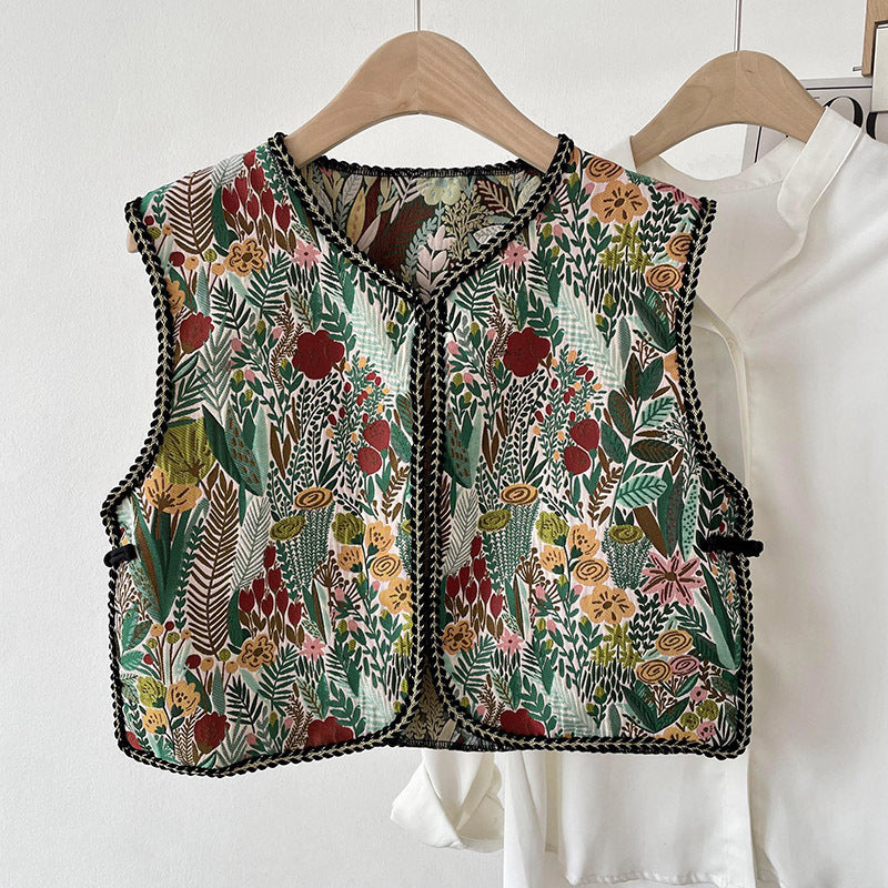 Spring And Summer New Ethnic Style Retro Small Shawl Women's Outer Vest Embroidered Vest