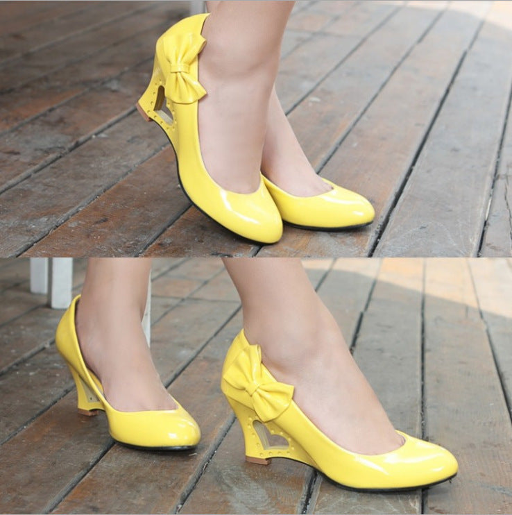 Summer High Heel Low-cut Bow Women's High Heels