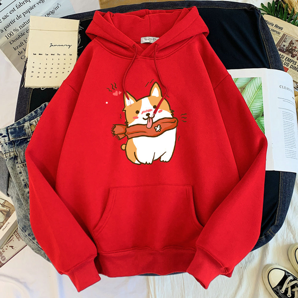 Sweatshirt Women Print Trend Korean Casual Long Sleeves