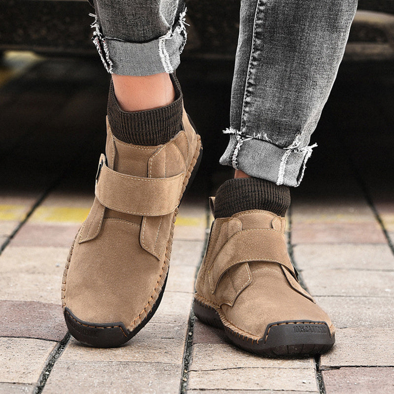 Velcro Shoes Men Ankle Boots Winter Sock Trainer Boots High Quality