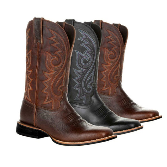 Big Wide Head Western Cowboy Boots