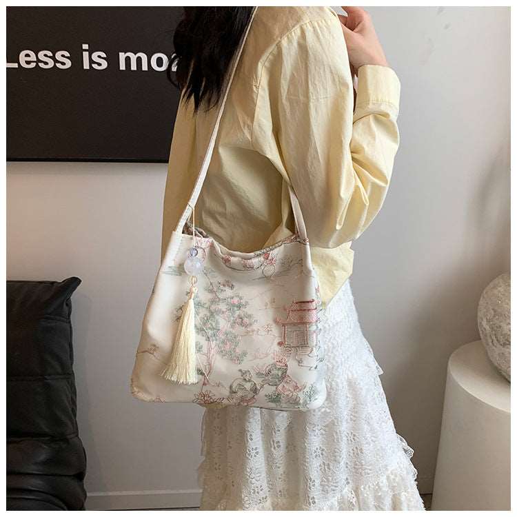 Casual Fashion Shoulder Cloth Popular Bucket Bag