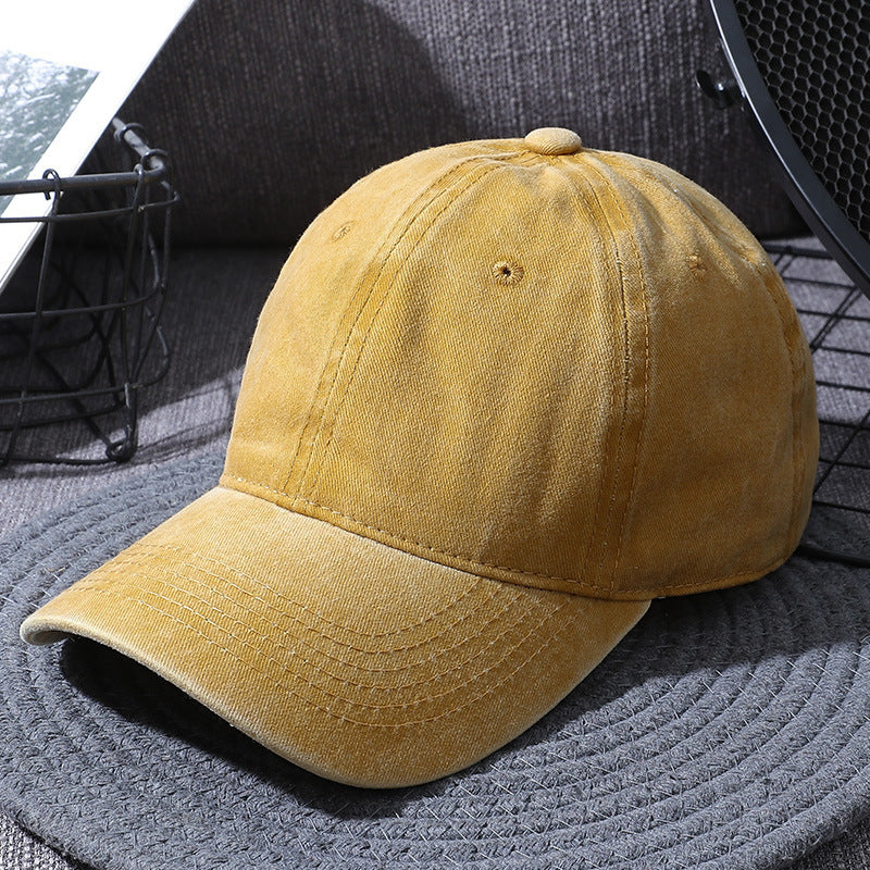 Washed Baseball Caps For Men And Women Outdoor Distressed Sun Hats Simple Caps