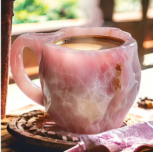 400ml Resin Mineral Crystal Coffee Mug: Elegant Cup for Home & Workplace Decor