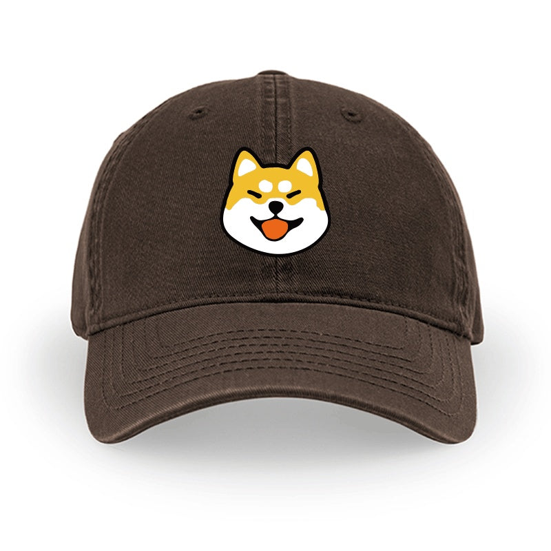 Men And Women Simple Cotton Shiba Inu Pattern Hat