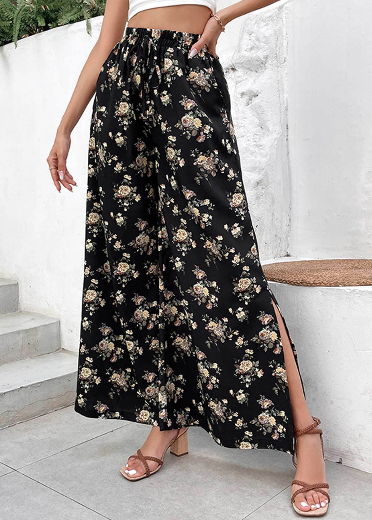 Beautiful Fashion Loose Casual Fashion Printed Wide-leg Pants