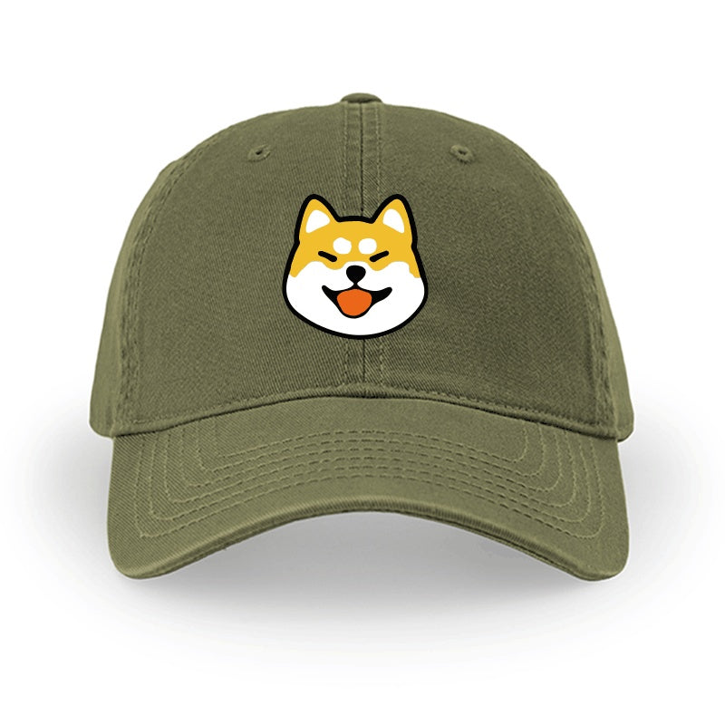 Men And Women Simple Cotton Shiba Inu Pattern Hat