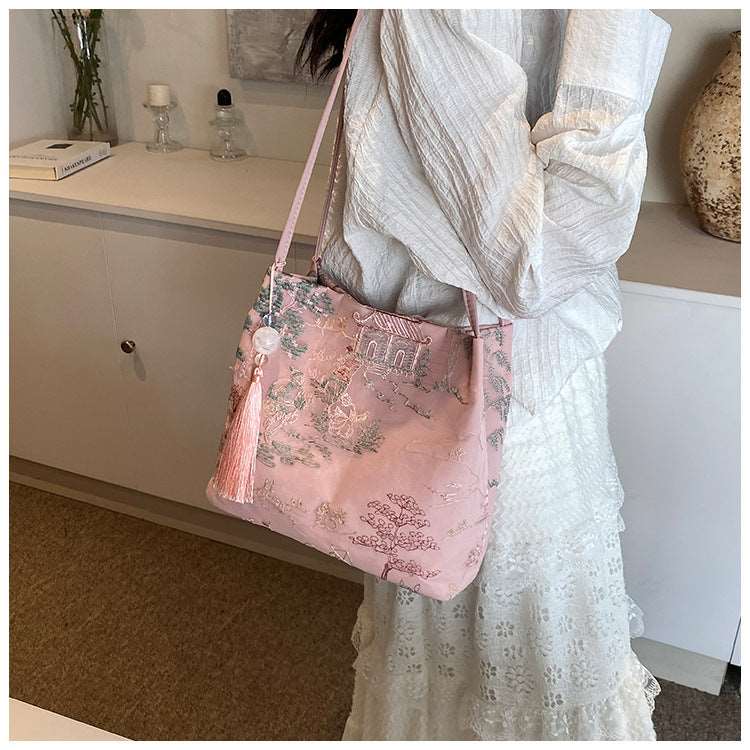 Casual Fashion Shoulder Cloth Popular Bucket Bag