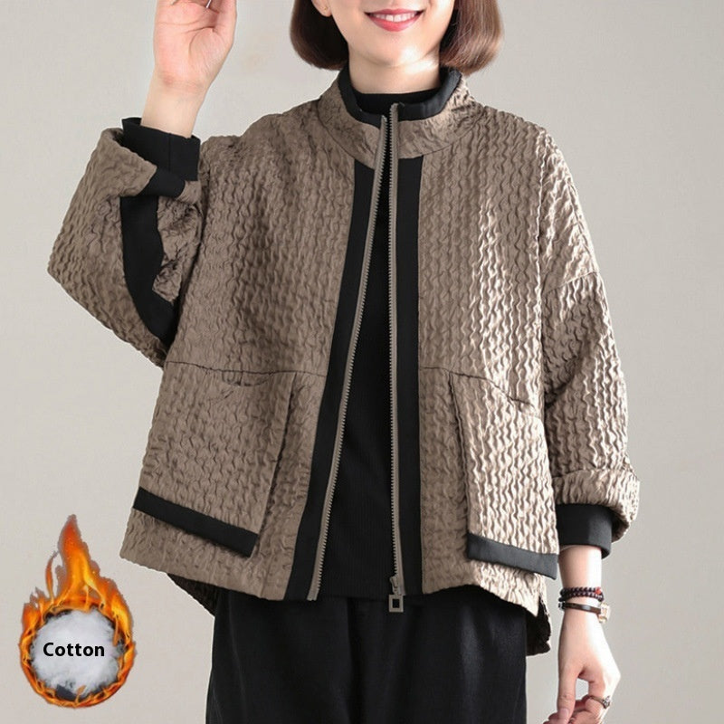 New Coat Woman Cotton Dress Short Chic