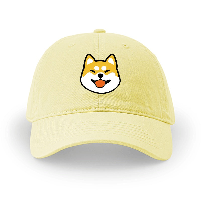 Men And Women Simple Cotton Shiba Inu Pattern Hat