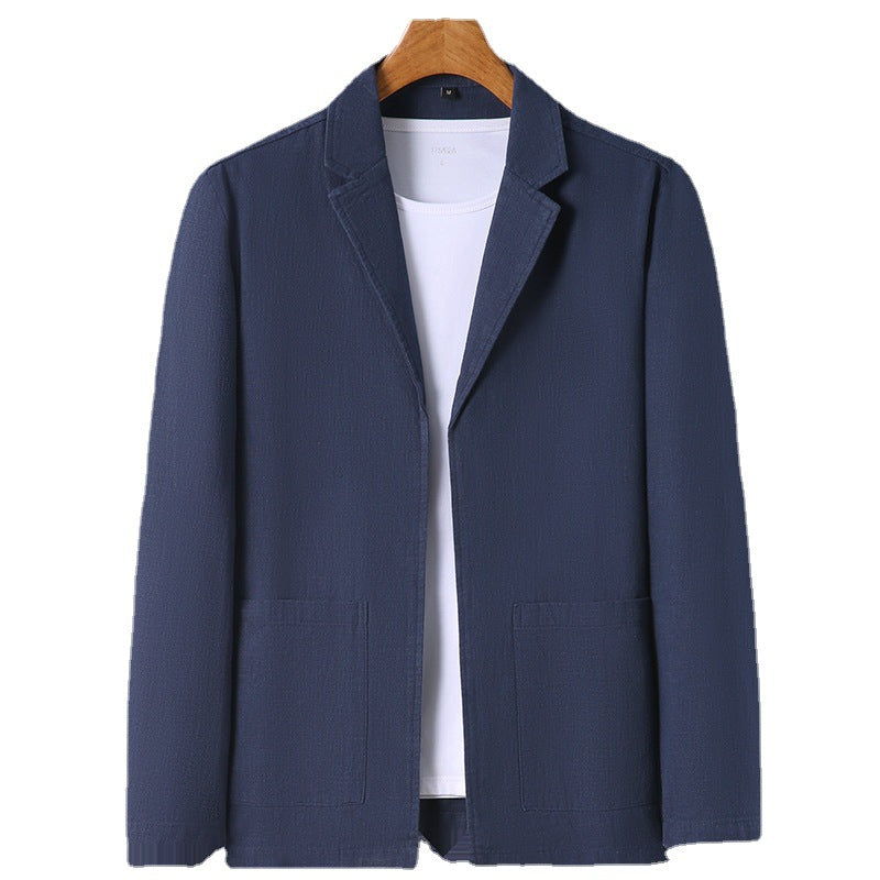 Men's Linen Suit Jacket Casual Fashion