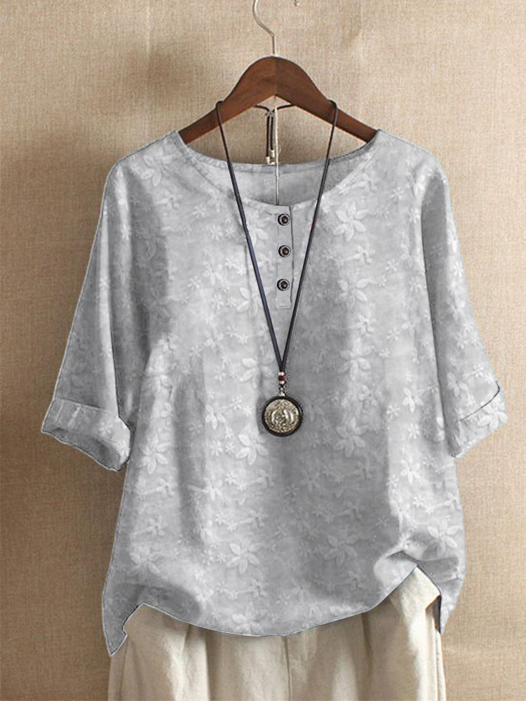 Women's Loose Fashion Loose Digital Printing Casual Top