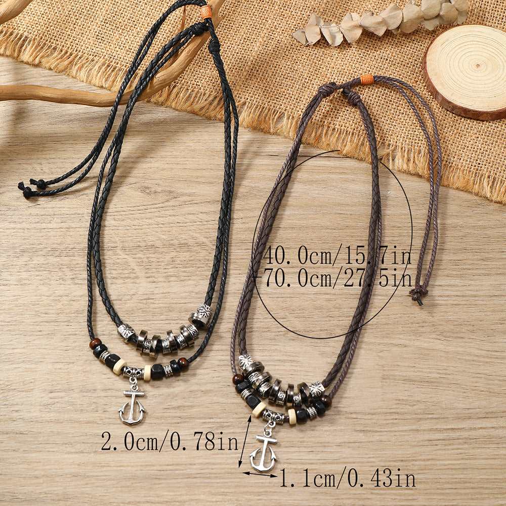 Clothing Accessories Creative Beaded Multi-layer Alloy Necklace