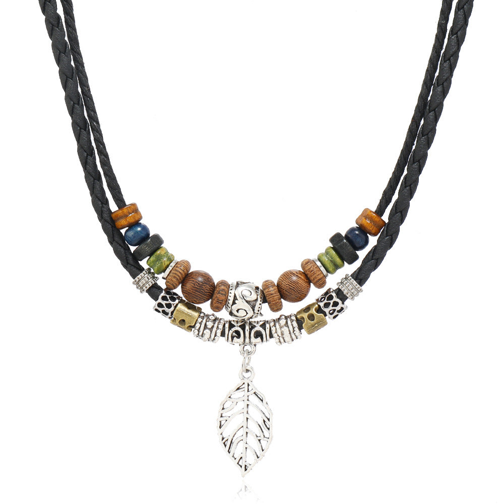 Clothing Accessories Creative Beaded Multi-layer Alloy Necklace