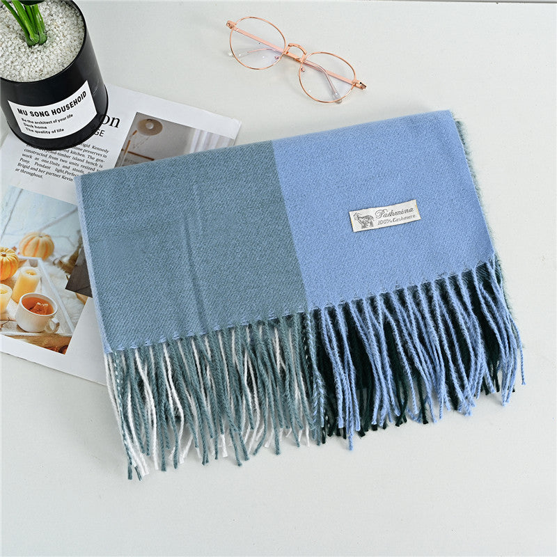 Women's Fashion Casual Cashmere Plaid Scarf