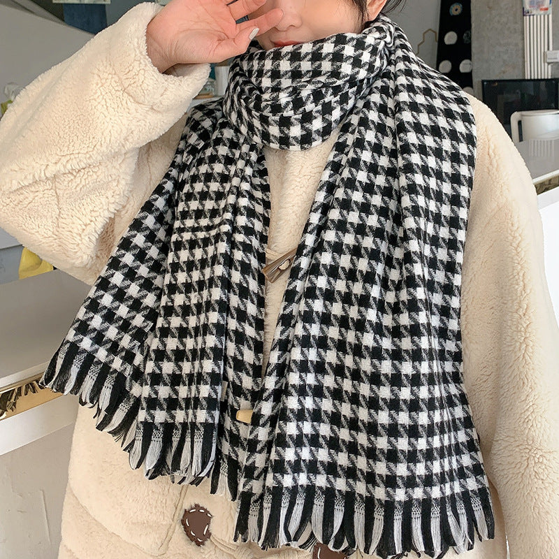 Women's Fashion Casual Cashmere Plaid Scarf