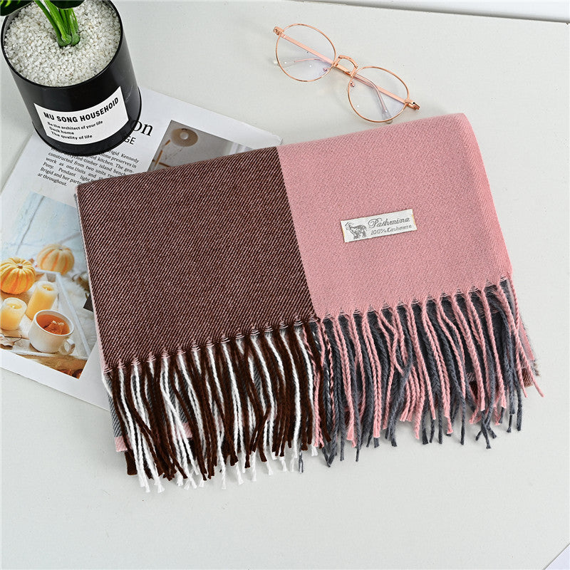 Women's Fashion Casual Cashmere Plaid Scarf