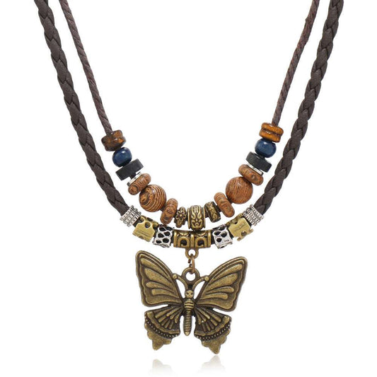 Clothing Accessories Creative Beaded Multi-layer Alloy Necklace