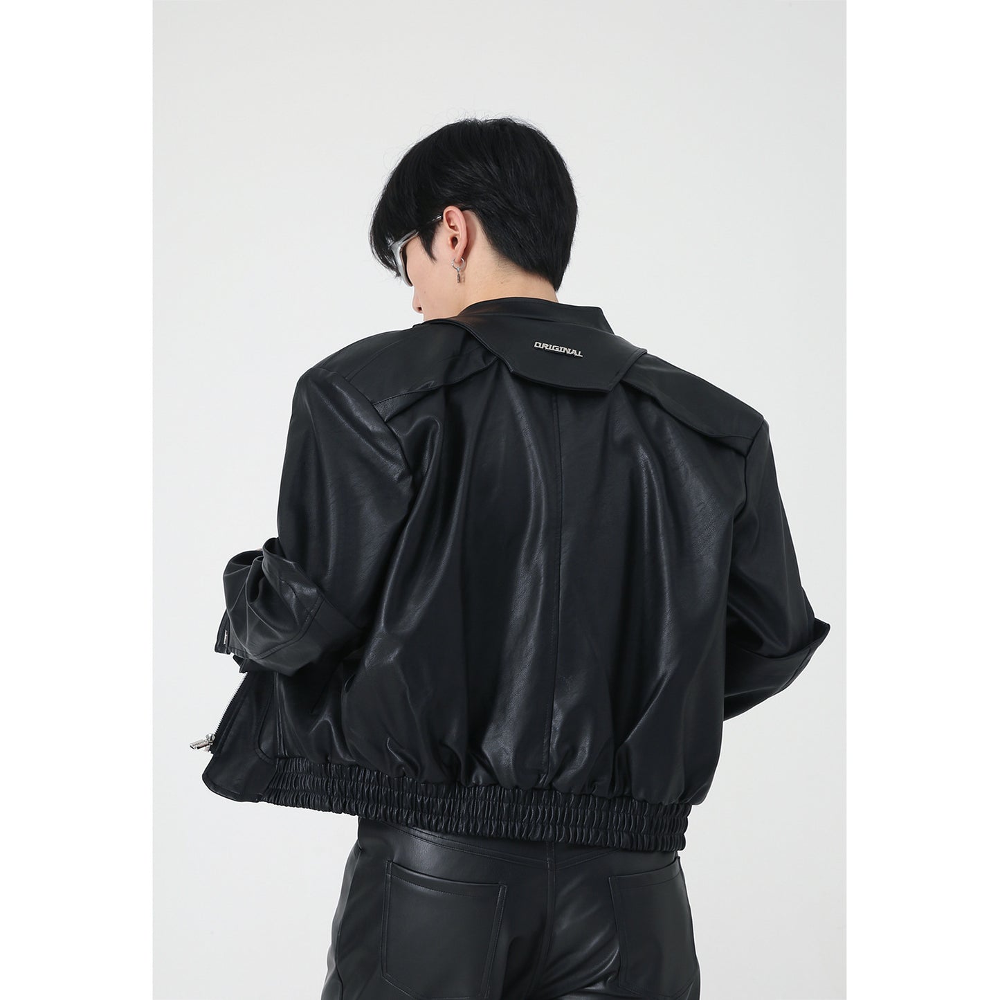 Men's High-grade Short Motorcycle Leather Coat