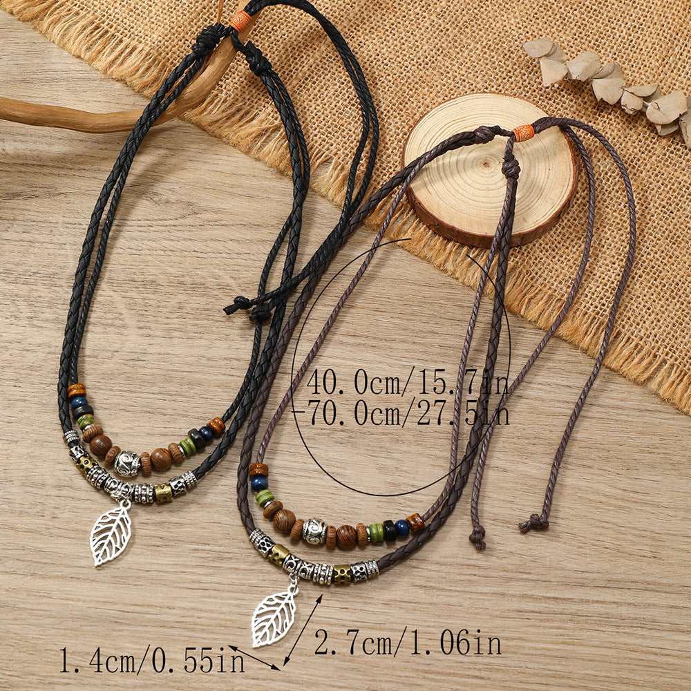 Clothing Accessories Creative Beaded Multi-layer Alloy Necklace