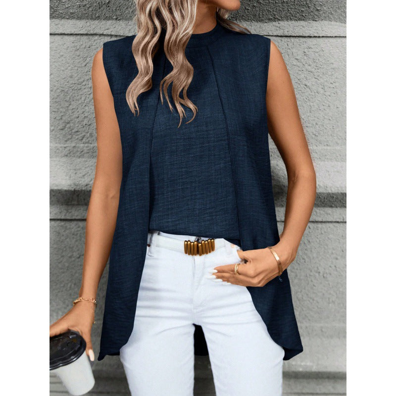 Irregular Draping Top Shirt For Women