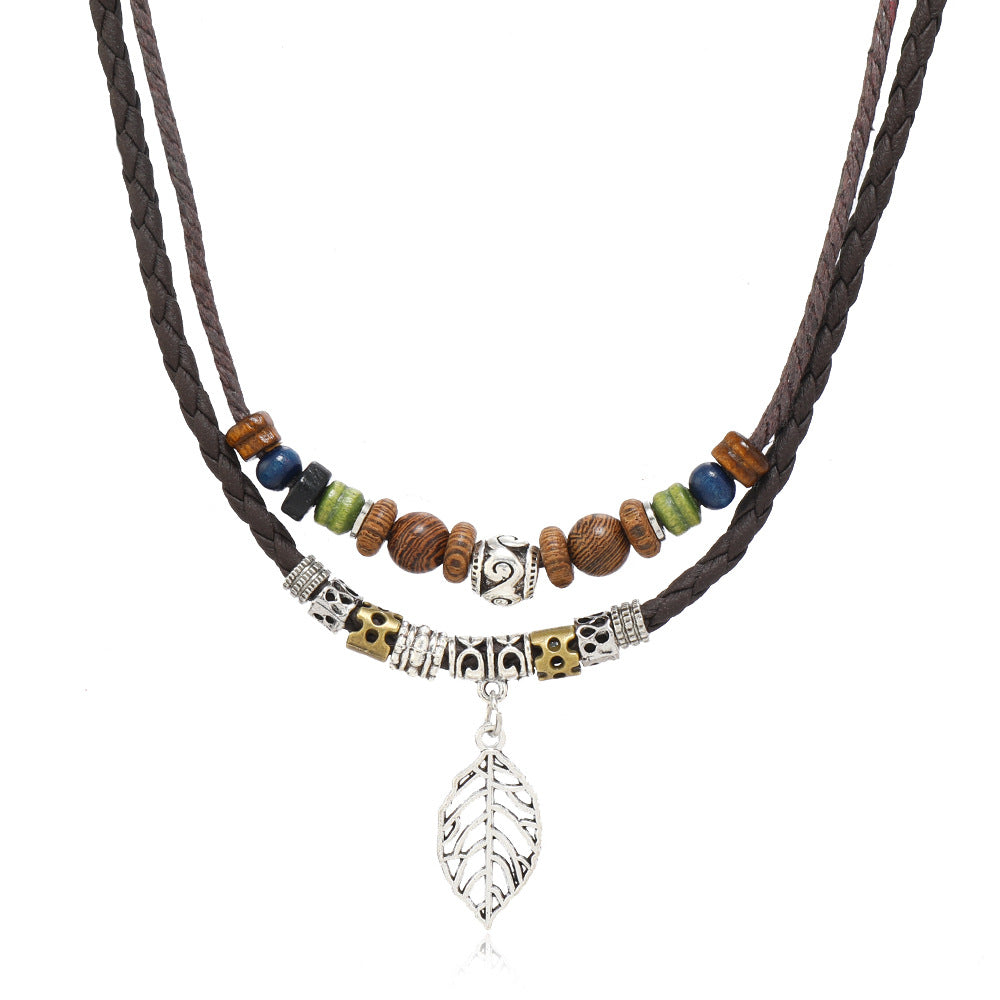 Clothing Accessories Creative Beaded Multi-layer Alloy Necklace