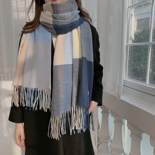 Women's Fashion Casual Cashmere Plaid Scarf