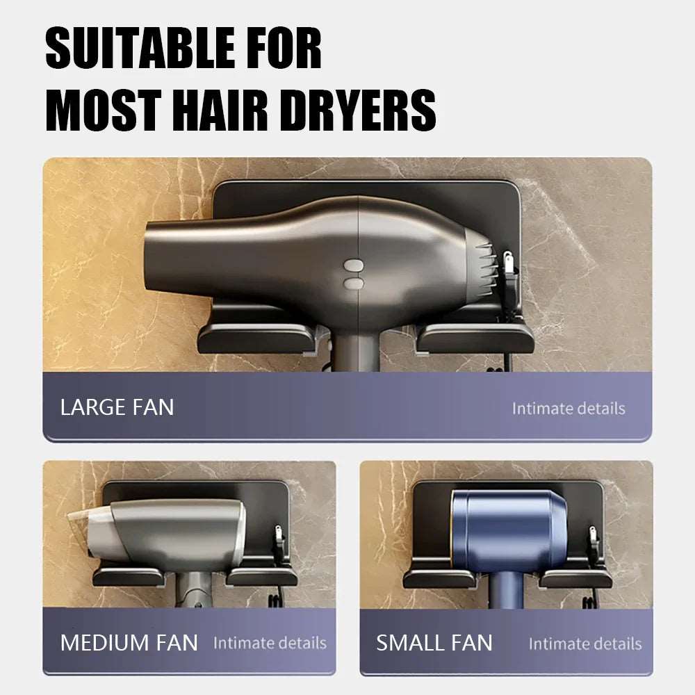 Hair Dryer Holder For Dyson Wall Mounted Hair Straightener Stand Nail-free Hair Dryer Support Bathroom Organizer Storage Shelf