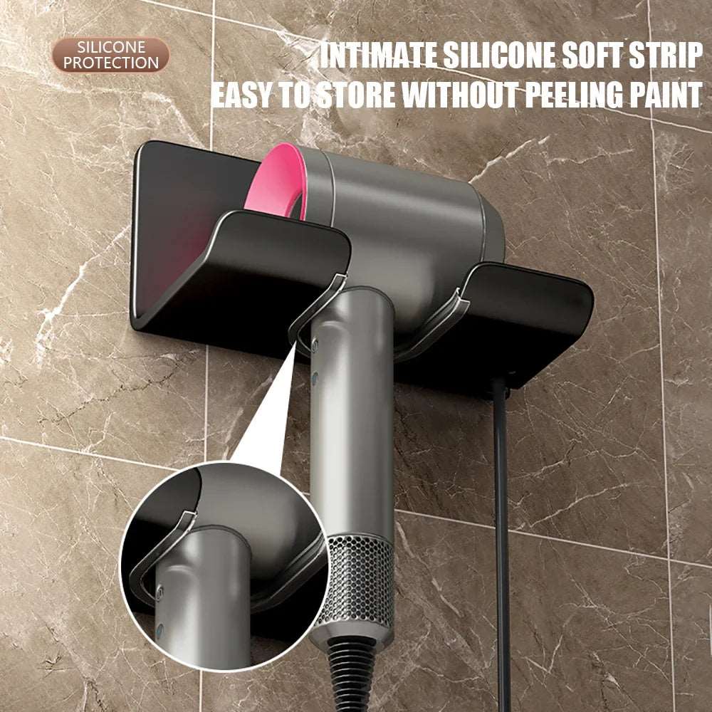 Hair Dryer Holder For Dyson Wall Mounted Hair Straightener Stand Nail-free Hair Dryer Support Bathroom Organizer Storage Shelf