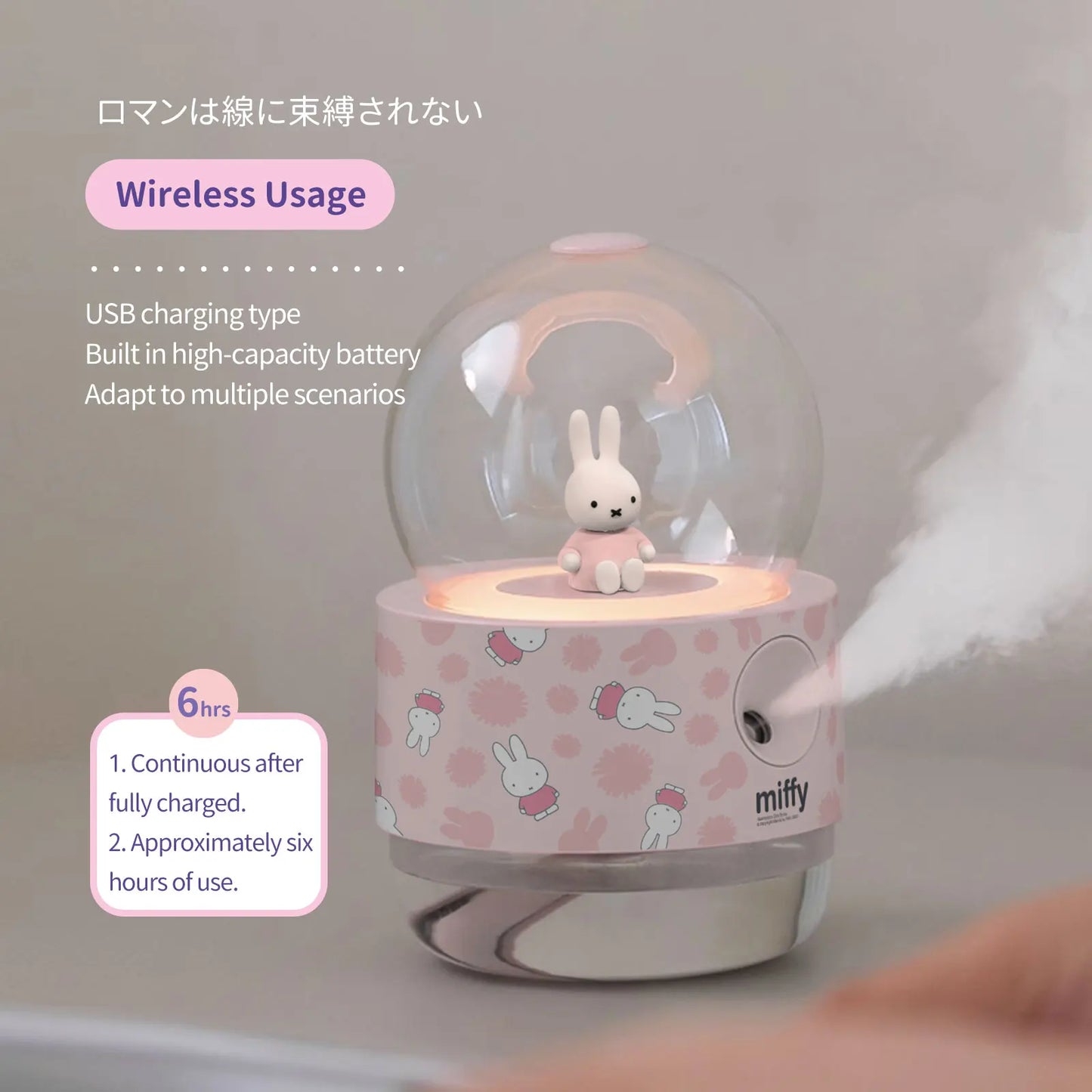 MIPOW & miffy Crystal Ball Mist Humidifier