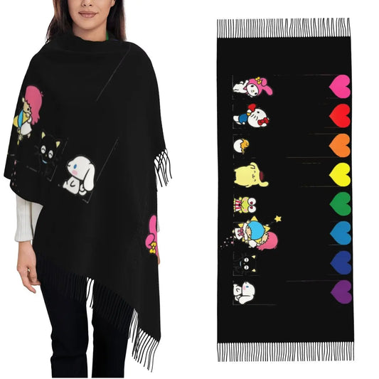 Hello Kitty And Friends Sanrio Rainbow Scarf